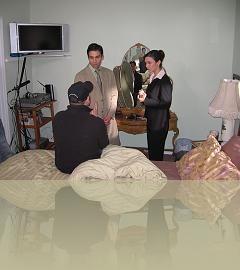 WAITING ROOM with costar Jake Robards and director Tom Donahue